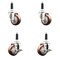 Service Caster 3 Inch 316SS Maroon Poly Swivel 7/8 Inch Expanding Stem Caster Brake SCC, 2PK SS316EX20S314-PPUB-MRN-2-TLB-2-78 - alternate 4